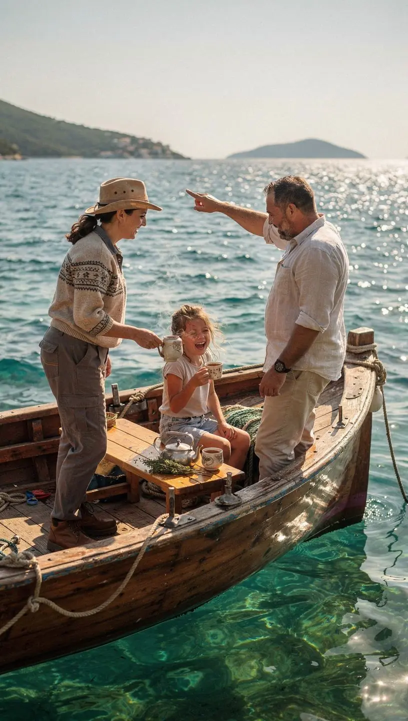 Zagrijavanje čaja u staroj keramičkoj čajnoj posudi uz svijeće.