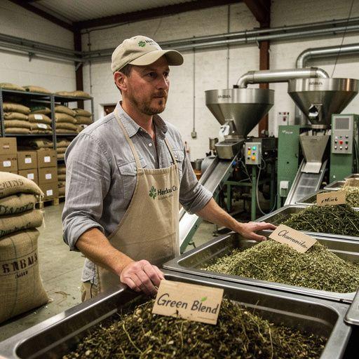 Žuti čaj od kamilice, ukrašen svježim cvjetovima na drvenom stolu.